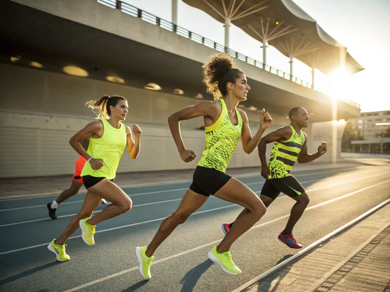 A vibrant image of athletes participating in a TEAM BPM BZH training session, showcasing teamwork and dedication.